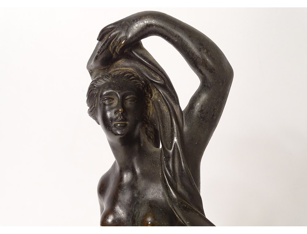 Bronze Statuette Sculpture Goddess Venus Aphrodite Naked Naiad Late