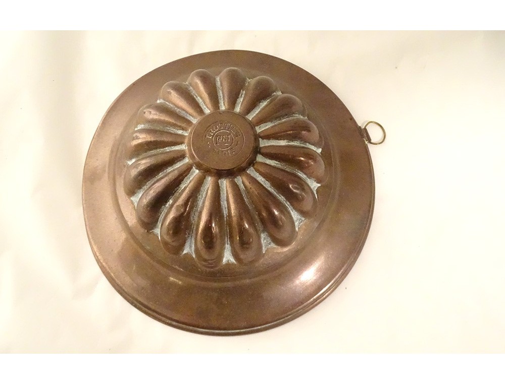 Old Copper Cake Mold Signed Trottier Paris Copper XIXth Century