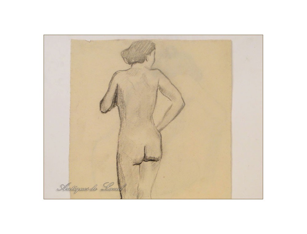 Naked Woman Drawings Study Colarossi 20th