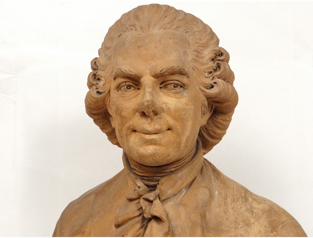 Bust sculpture terracotta poet <b>Jacques Delille</b> <b>...</b> - terracotta-sculpture-bust-poet-jacques-delille-book-poesies-xviiith