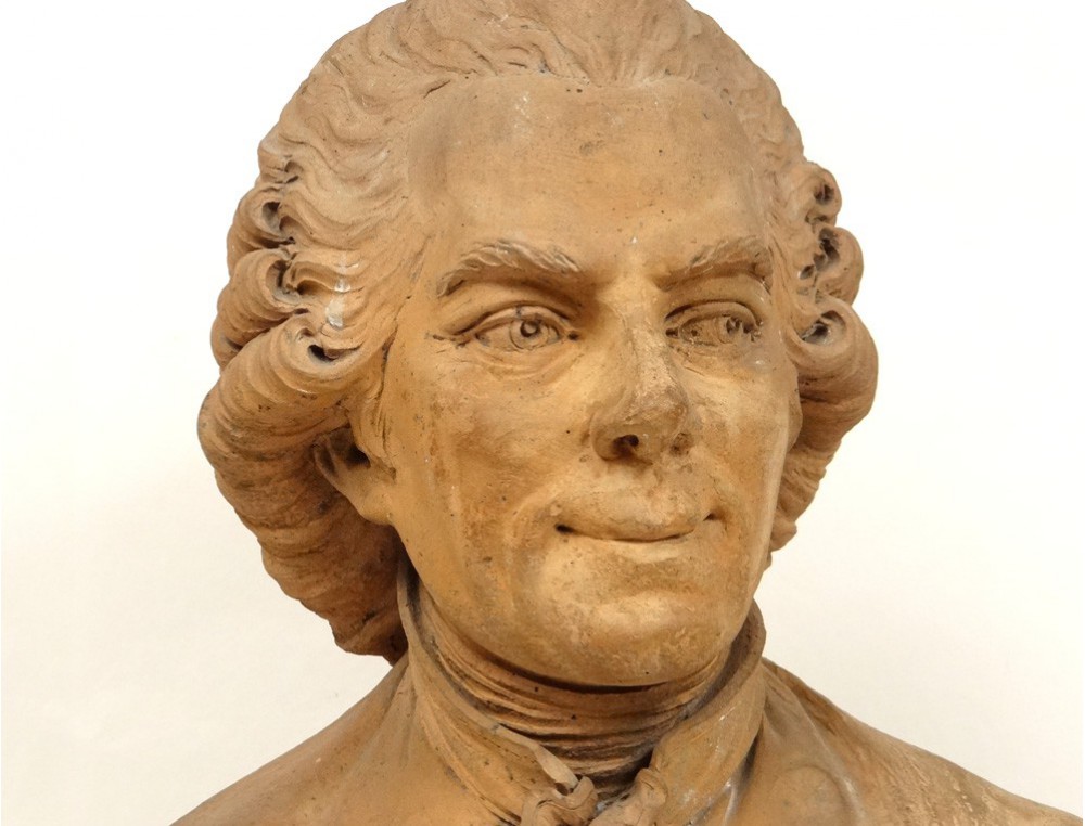 Bust sculpture terracotta poet <b>Jacques Delille</b> <b>...</b> - terracotta-sculpture-bust-poet-jacques-delille-book-poesies-xviiith