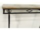 Console Art Deco wrought iron top marble geometric decoration 1940 20th century