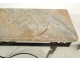 Console Art Deco wrought iron top marble geometric decoration 1940 20th century