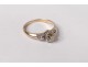 Sterling Silver Ring 18K Oval Diamond Engagement Ring 0.6ct Gold Engagement Ring 3,06gr XXth