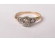 Sterling Silver Ring 18K Oval Diamond Engagement Ring 0.6ct Gold Engagement Ring 3,06gr XXth