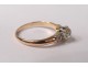 Sterling Silver Ring 18K Oval Diamond Engagement Ring 0.6ct Gold Engagement Ring 3,06gr XXth