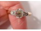 Sterling Silver Ring 18K Oval Diamond Engagement Ring 0.6ct Gold Engagement Ring 3,06gr XXth