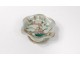 Small Chinese porcelain cup water lily flowers signed China XIXth