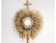 Monstrance monstrance neo-gothic silver vermeil enamels Minerve Favier XIXth