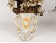 Pair of porcelain bridal vases Paris bouquets flowers Napoleon III XIXth c.