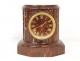 Pendulum column column fluted red marble Emile Colin &amp; Cie clock XIX