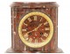 Pendulum column column fluted red marble Emile Colin &amp; Cie clock XIX