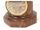 Pendulum column column fluted red marble Emile Colin &amp; Cie clock XIX