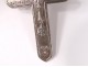 Cross of communion pendant silver solid Mane Nobiscum chalice church XIXth century