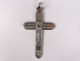 Cross of communion pendant silver solid Mane Nobiscum chalice church XIXth century