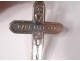 Cross of communion pendant silver solid Mane Nobiscum chalice church XIXth century