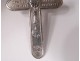 Cross of communion pendant silver solid Mane Nobiscum chalice church XIXth century