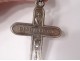 Cross of communion pendant silver solid Mane Nobiscum chalice church XIXth century