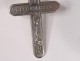 Cross of communion pendant silver solid Mane Nobiscum chalice church XIXth century