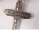 Cross of communion pendant silver solid Mane Nobiscum chalice church XIXth century