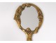 Handmade mirror bronze mirror Pierrot Colombine Lune 20th century