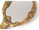 Handmade mirror bronze mirror Pierrot Colombine Lune 20th century