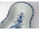 Large basin of faience bidet Rouen camaïeu blossom flowers foliage XVIIIème