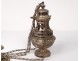 Ancient censer of antique bronze church french censer 20th century