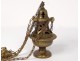 Ancient censer of antique bronze church french censer 20th century