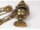 Ancient censer of antique bronze church french censer 20th century