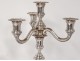 Pair candelabra 4 fires silver solid Minerva goldsmith Tetard Brothers XXème