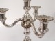 Pair candelabra 4 fires silver solid Minerva goldsmith Tetard Brothers XXème