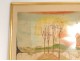 Lithograhie René Carcan Le Réveil composition landscape sun herd XXth