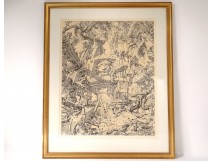 Etching Erik Desmazières Temple in the Jungle 1973 EA 3/10