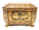 Box or enclosure Asian lacquered wood and gold, then Charles X nineteenth