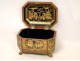 Box or enclosure Asian lacquered wood and gold, then Charles X nineteenth