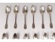 12 spoons solid silver coffee net Minerva goldsmith Cottat monogram 19th