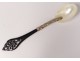 6 caviar spoons carved horn mother of pearl silver metal spoons 19th century