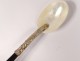 6 caviar spoons carved horn mother of pearl silver metal spoons 19th century