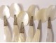 6 caviar spoons carved horn mother of pearl silver metal spoons 19th century