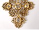 Norman cross Saint-Lô gilt metal rhinestone jewel twentieth century