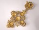 Norman cross Saint-Lô gilt metal rhinestone jewel twentieth century