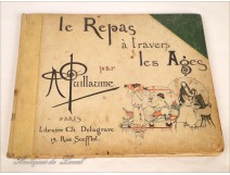 Paper prints meals throughout the ages A.Guillaume nineteenth