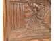 Carved wood panel Haute Epoque Virgin and Child columns XVIIth century