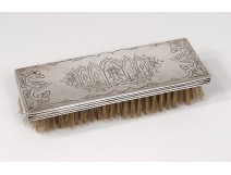 Russian solid silver clothes brush Saint Petersburg monogram nineteenth