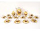 Coffee service cabaret 15pc porcelain Locarno Wars Napoleon I Empire nineteenth