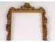 Small picture frame Louis XV golden brass rockery foliage frame nineteenth