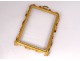 Small picture frame Louis XV golden brass rockery foliage frame nineteenth