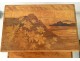 4 nesting tables Emile Gallé marquetry seascapes Brittany XIXth