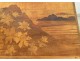 4 nesting tables Emile Gallé marquetry seascapes Brittany XIXth